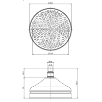 Carlo Frattini Wellness Верхний душ d.20см без держателя, цвет: бронза
