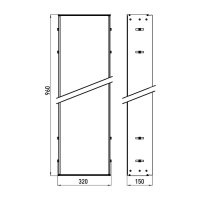 EMCO Asis Монтажная рама 32х96см., для модулей 300