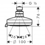 Hansgrohe Croma 100 Multi Верхний душ, 10см, цвет: хром