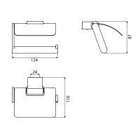 EMCO System2 Держатель т/б с крышкой, подвесной, цвет: хром