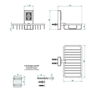 THG Métropolis cristal clair Мыльница-корзина металлическая 160х95мм., подвесная, цвет: хром