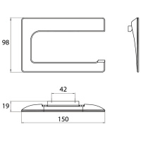 Emco Art Держатель туалетной бумаги без крышки, подвесной, цвет: хром