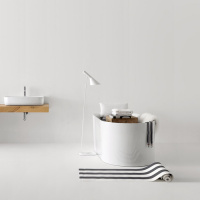 Kerasan Nolita Ванна акриловая  отдельностоящая 145х78х58 см, с пробкой click-clack, цвет: белый