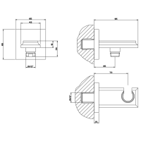 Gessi Eleganza Вывод воды с держателем для душевой лейки, цвет: хром