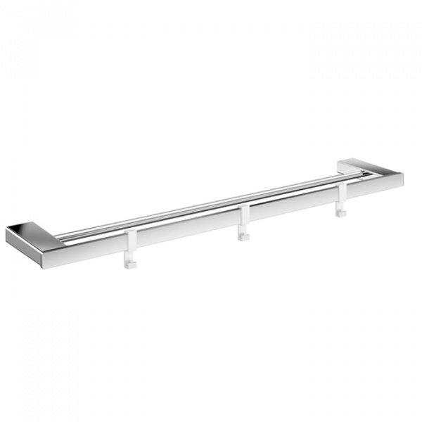 EMCO Loft Держатель полотенец двойной 64.2см,с 3 крючками съемными, подвесной, цвет: хром