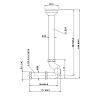 Nicolazzi Complementi Сифон S 1”1/4 без донного клапана для биде, цвет: золото
