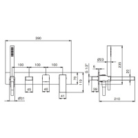 Fantini Mint Смеситель для ванны, встраиваемый, цвет: хром