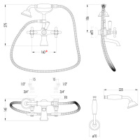 Devon&Devon City Смеситель для ванны, цвет: хром