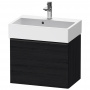 Duravit D-Neo Тумбочка подвесная компакт 44x58.4x37.2 см, раковина, 1 ящик, цвет: Black Oak
