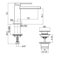Gattoni Color Смеситель для раковины, цвет: хром