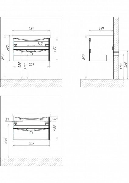 Керамическая раковина BB700-LV-CER-N