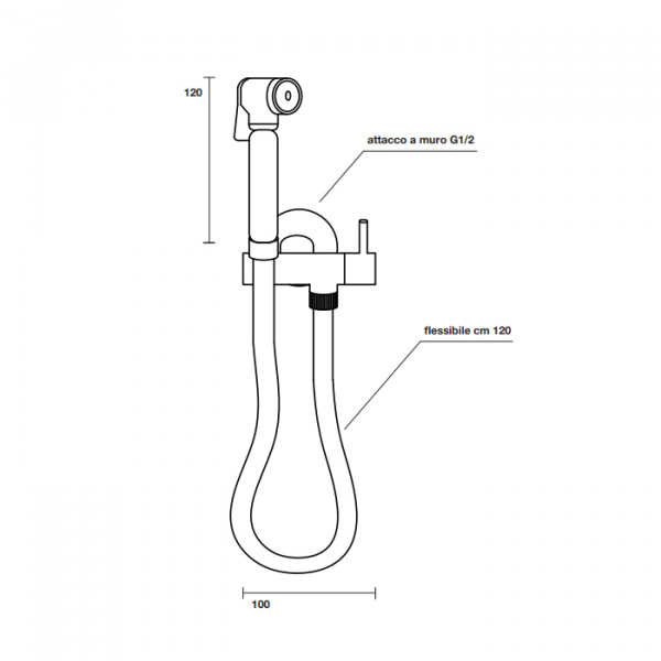 Kerasan Nolita Гидроершик, цвет: черный матовый