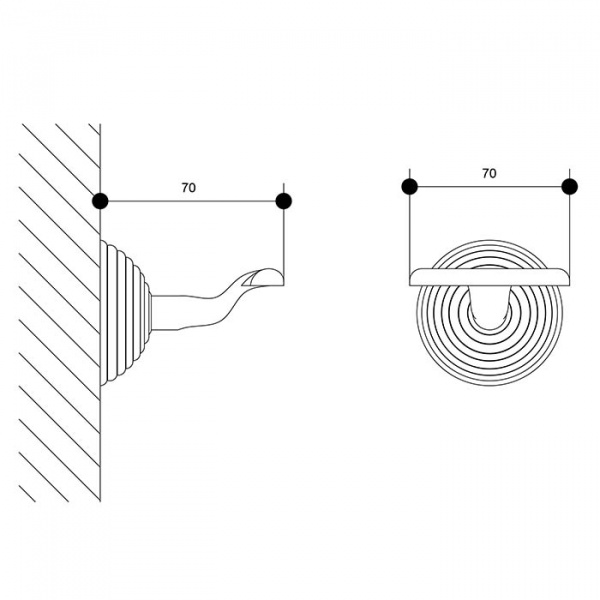 Крючок Bongio Impero, цвет: хром