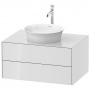Duravit White Tulip Тумбочка подвесная 40.8x80x55 см, раковина, 2 ящика, цвет: белый высокоглянцевый