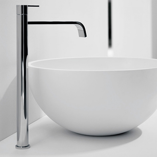 Antonio Lupi Bikappa Смеситель для раковины, на 1 отв., излив: 240мм, высота: 35см, цвет: хром