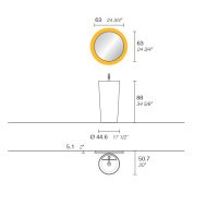 NOORTH milldue edition AZUMA Комплект из зеркала с подсветкой и напольной раковины из Cristalplant