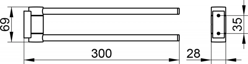 Полотенцедержатель Keuco Plan 14919 хром