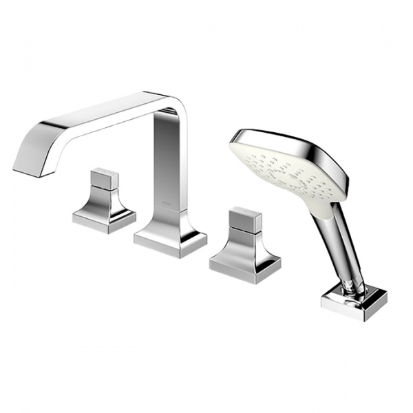 TOTO GC Смеситель для ванны на 4 отв. 480x262x226мм с ручным душем, цвет: хром