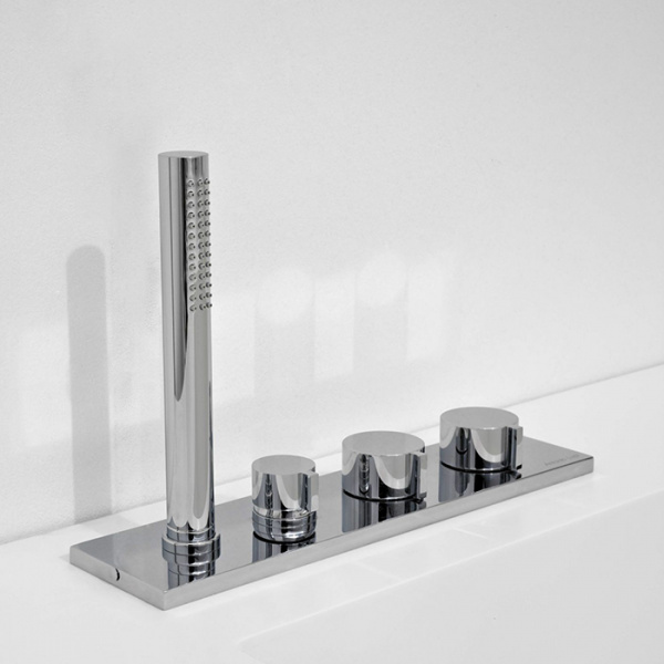 Antonio Lupi Ayati Смеситель на борт ванны на 4 отв., цвет: полированная сталь