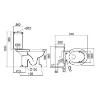 Sbordoni Neoclassica Унитаз моноблок 64х36см, цвет: белый/никель