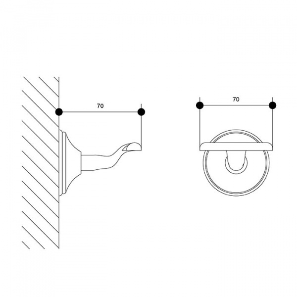 Крючок Bongio Fleur, цвет: хром