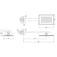 Gessi Eleganza Верхний душ для настенного крепления, цвет: хром