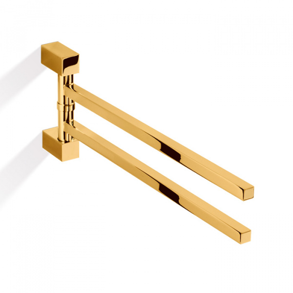 Decor Walther Corner HTH2 Полотенцедержатель поворотный 39.8см, двойной, подвесной, цвет: золото