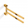 Decor Walther Corner HTH2 Полотенцедержатель поворотный 39.8см, двойной, подвесной, цвет: золото