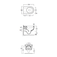 SIMAS E-LINE Унитаз подвесной 51х35см, цвет: белый СИДЕНИЕ НА ВЫБОР