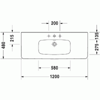Duravit DuraStyle Раковина 120х48 см, 1 отв., цвет: белый