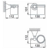 HUBER Croisette Стакан подвесной, цвет: бронза/белый