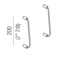Agape Bucatini Держатель для журналов, подвесной, цвет: хром