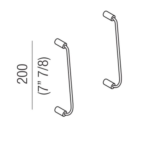 Agape Bucatini Держатель для журналов, подвесной, цвет: хром