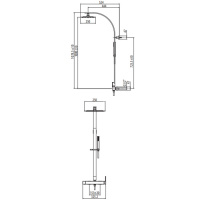 Gattoni Color Cube Душевая стойка, со смеситель для душа, с верхним душем 25см, ручная лейка цвет: хром