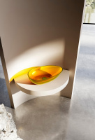 Раковина накладная прозрачная ABBER Kristall AT2811Amber желтая