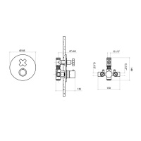 Смеситель  термостатический для душа Bongio Alcor, цвет: хром