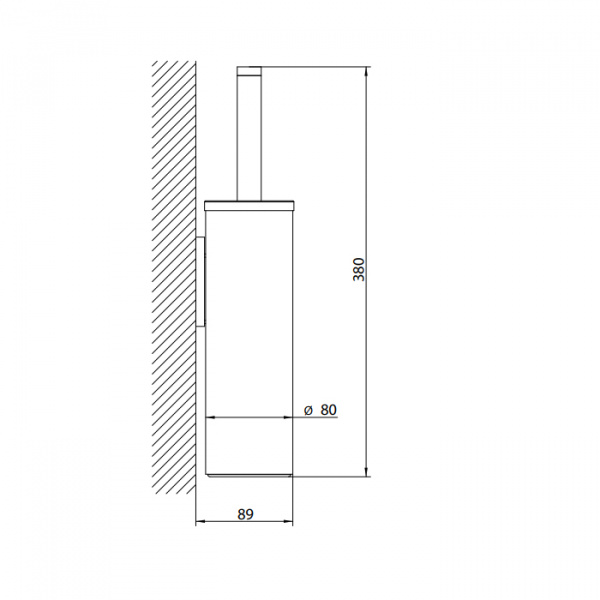 Bongio T Mix Ерш подвесной, цвет: хром
