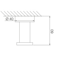 Carlo Frattini Spillo Tech Крючок подвесной, одинарный, основание &quotX", цвет: хром