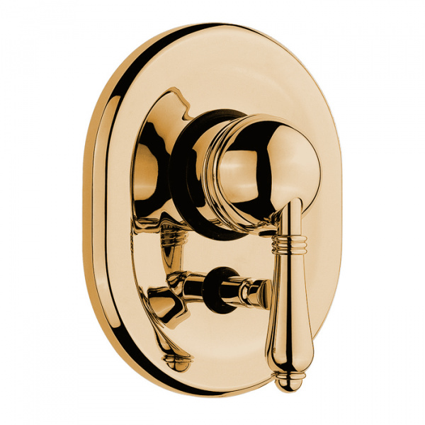 Nicolazzi El Capitan Встраиваемый смеситель для душа с переключением, 2 источника, цвет: золото 24к