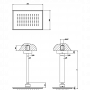 Gessi Eleganza Верхний душ потолочный, высота от 115 до 1865мм, цвет: хром