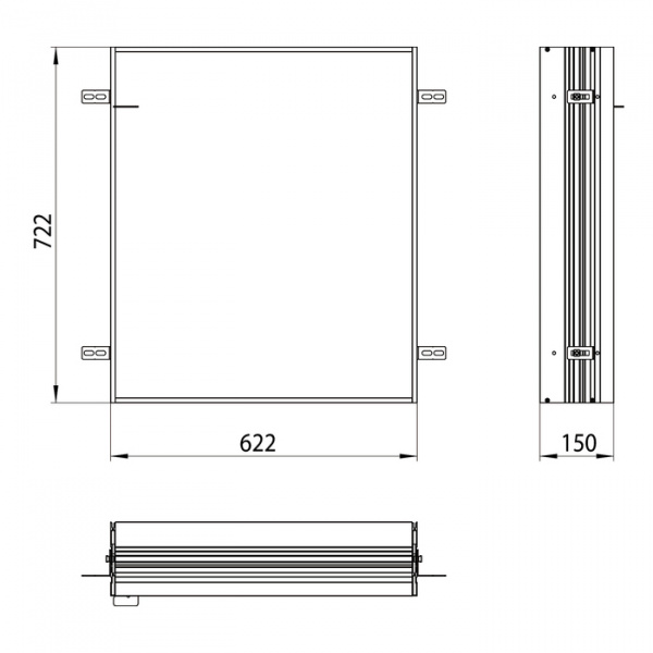 EMCO Prime Монтажная рама для встраиваемого шкафа 60, B62.2xH72.2см