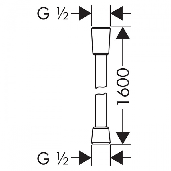 Hansgrohe Isiflex’B Душевой шланг 1600 мм, цвет: серебристый металлик