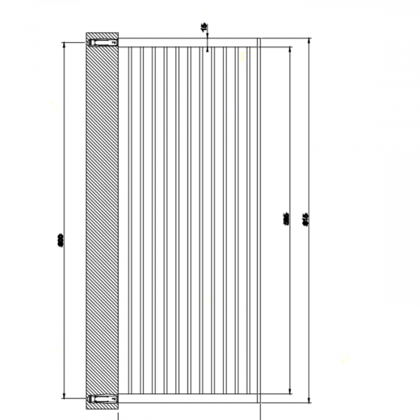 Gessi Rettangolo Полочка 60см широкая, подвесной, цвет: хром