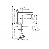 Hansgrohe Vernis Blend Смеситель для раковины, излив 100 мм, цвет: матовый черный