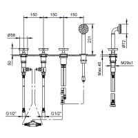 Fantini Icona Classic Смеситель на борт ванны, цвет: хром
