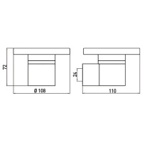 EMCO System2 Мыльница, прозрачное стекло, подвесная, цвет: хром