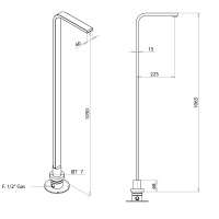 Излив напольный Bongio Myamix, цвет: белый матовый