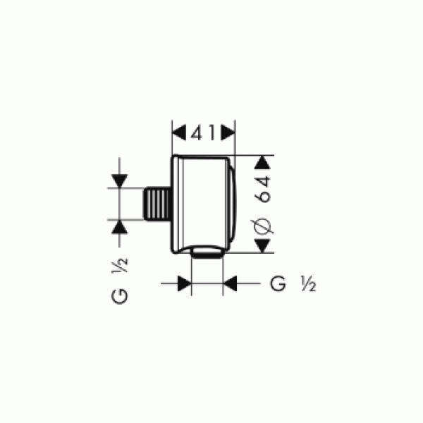 Axor Montreux Fixfit шланговое подсоединение, ½’, цвет: полированное золото