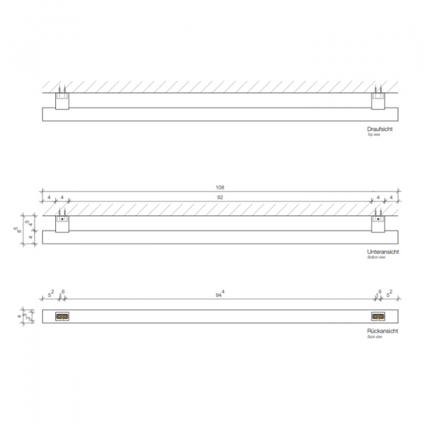 Decor Walther Tube HTE4108 Полотенцедержатель 108см, подвесной, цвет: хром