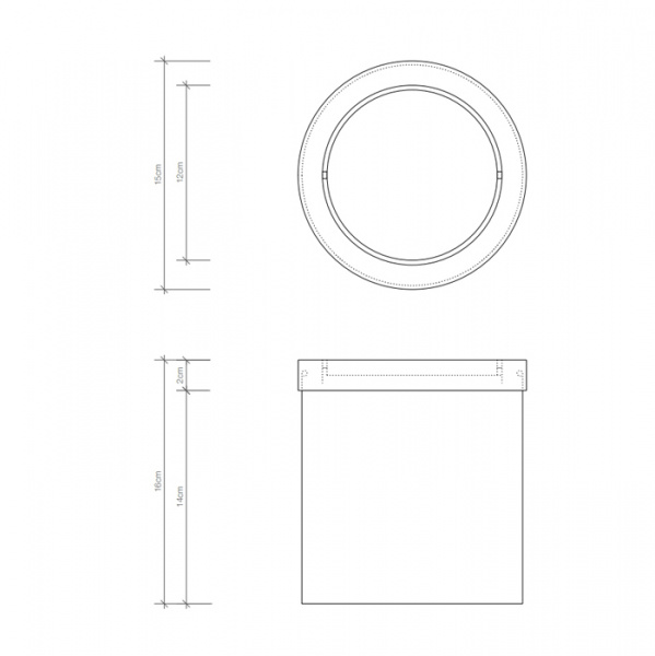 Decor Walther DW 1240 Корзина для бумаги 14.5xh16см, с крышкой, напольная, цвет: сталь матовая